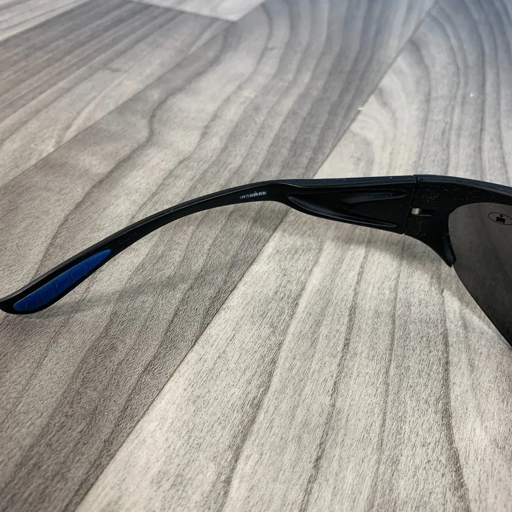 Ironman Concentration Sunglasses Black Wrap Sport UV Men Black
